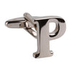 Letter P Initial Cufflink (Sold Individually)