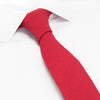 Plain Red Wool Mix Slim Tie