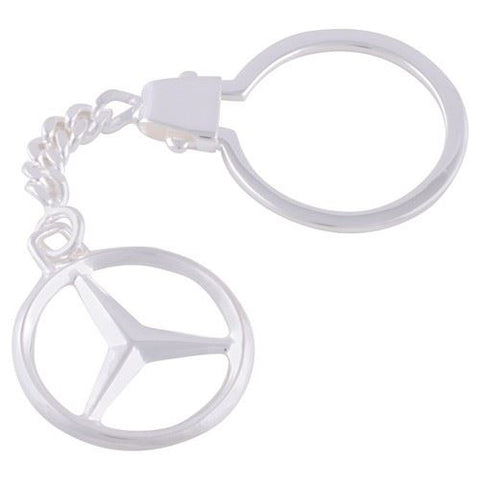 Sterling Silver Plated Mercedes Benz Keyring