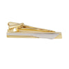Gold Plated Skinny Tie Bar with Silver Curve