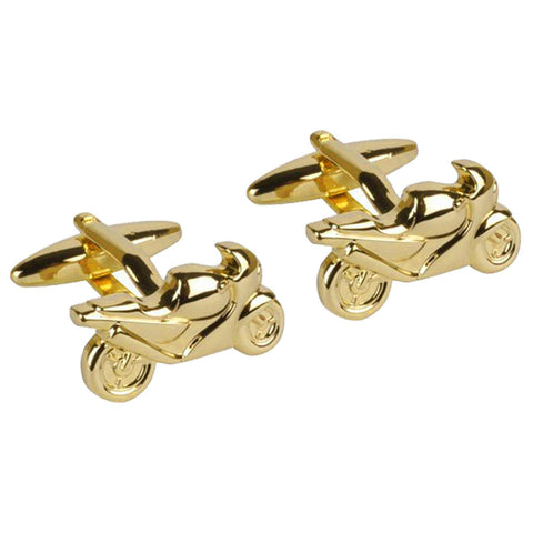 Gold Motorbike Cufflinks