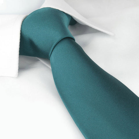 Plain Teal Silk Tie