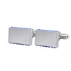 Rectangle Sapphire Cufflinks (Engraved)