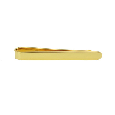 Sterling Silver Gold Plated Plain Tie Slide