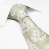 Gold Luxury Paisley Leaf Silk Tie