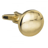 Chequered Gold Circle Cufflinks