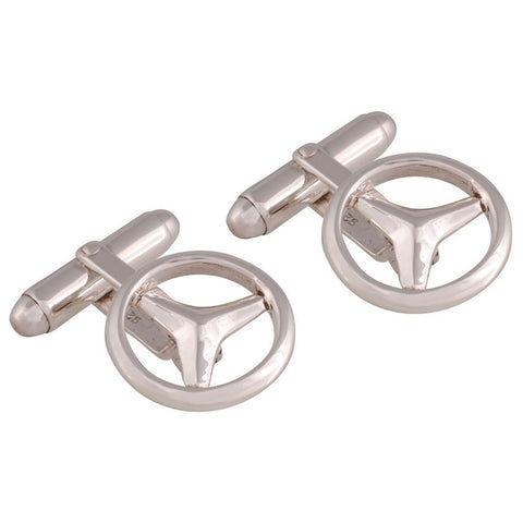 Sterling Silver Mercedes Cufflinks