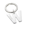 Sterling Silver Letter W Keyring