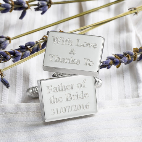 With Love and Thanks Wedding Cufflinks