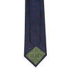 Navy & Orange Textured Spot Woven Silk Tie