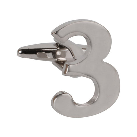 Number 3 Cufflink (Sold Individually)