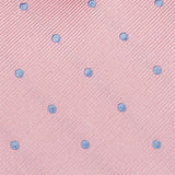 Pink & Blue Polka Dot Silk Tie