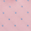 Pink & Blue Polka Dot Silk Tie