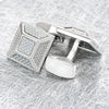 Silver Square Textured Cufflinks