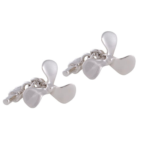 Sterling Silver Boat Propeller Cufflinks