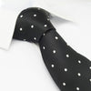 Black Polka Dot Woven Silk Tie