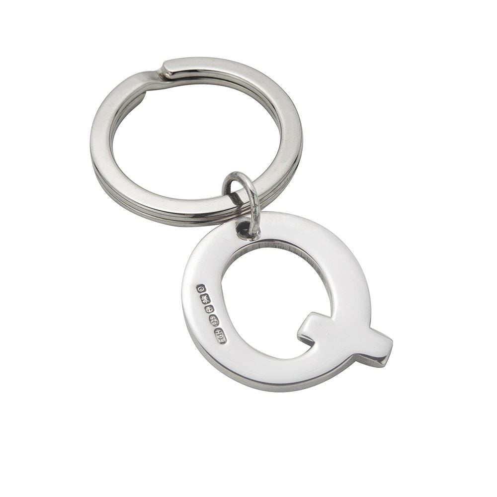 Sterling Silver Letter Q Keyring – The Cufflink Store