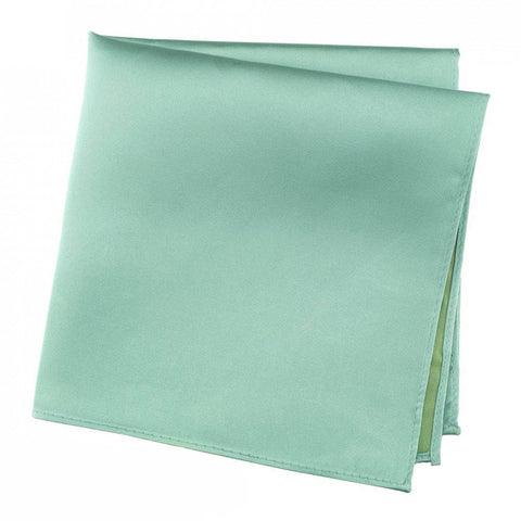 Plain Mint Green Silk Handkerchief