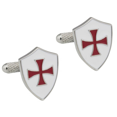 Knight Templar Shield Cufflinks