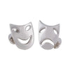 Sterling Silver Comedy & Tragedy Mask Cufflinks