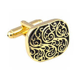 Vine Patterned Gold Cufflinks