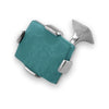 Sterling Silver Large Turquoise Rectangular Cufflinks