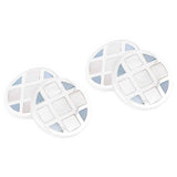 Sterling Silver Double Sided Mother of Pearl Cufflinks