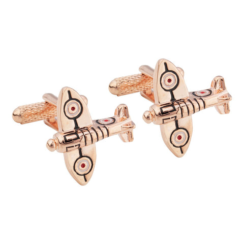 Spitfire Cufflinks - rose gold edition