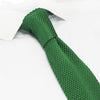 Emerald Green Knitted Square Cut Silk Tie