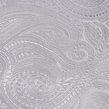 Silver Paisley Woven Silk Tie