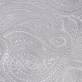 Silver Paisley Woven Silk Tie