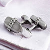 Grey and Silver Chain Design Cufflinks