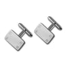 Sterling Silver Feature Hallmark Rectangular Cufflinks