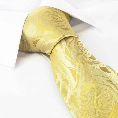 Gold Rose Luxury Woven Silk Tie