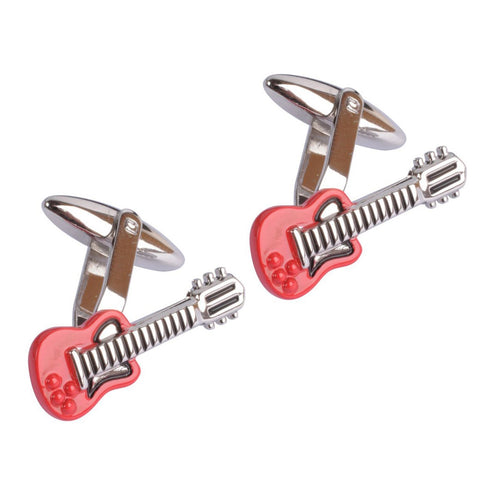 Red Guitar Cufflinks