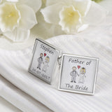 Personalised Wedding Role Cufflinks Style 2