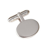 Sterling Silver Plated Oval Cufflinks