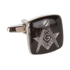 Black and Silver Masonic Cufflinks