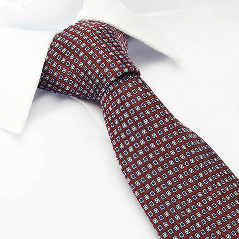 Heritage Wine Neat Patterned Luxury Silk Tie