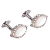 Mother of Pearl cufflinks with Swarovski Crystals