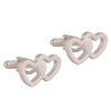 Interlinking Love Heart Cufflinks