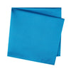 Petrol Blue Plain Silk Handkerchief