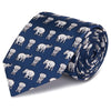 Blue Elephants Silk Tie