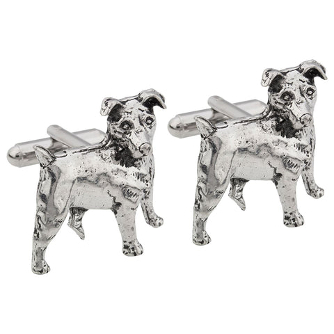 Jack Russell Terrier Dog Pewter Cufflinks