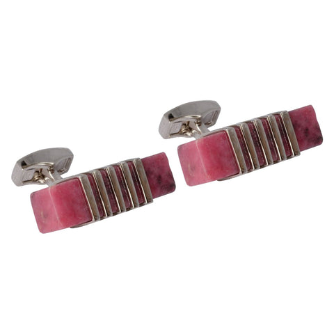 Rhodonite Stone Cufflinks