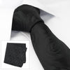 Black Rose Luxury Woven Silk Tie & Handkerchief Set