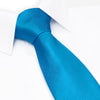 Plain Petrol Blue Woven Silk Tie