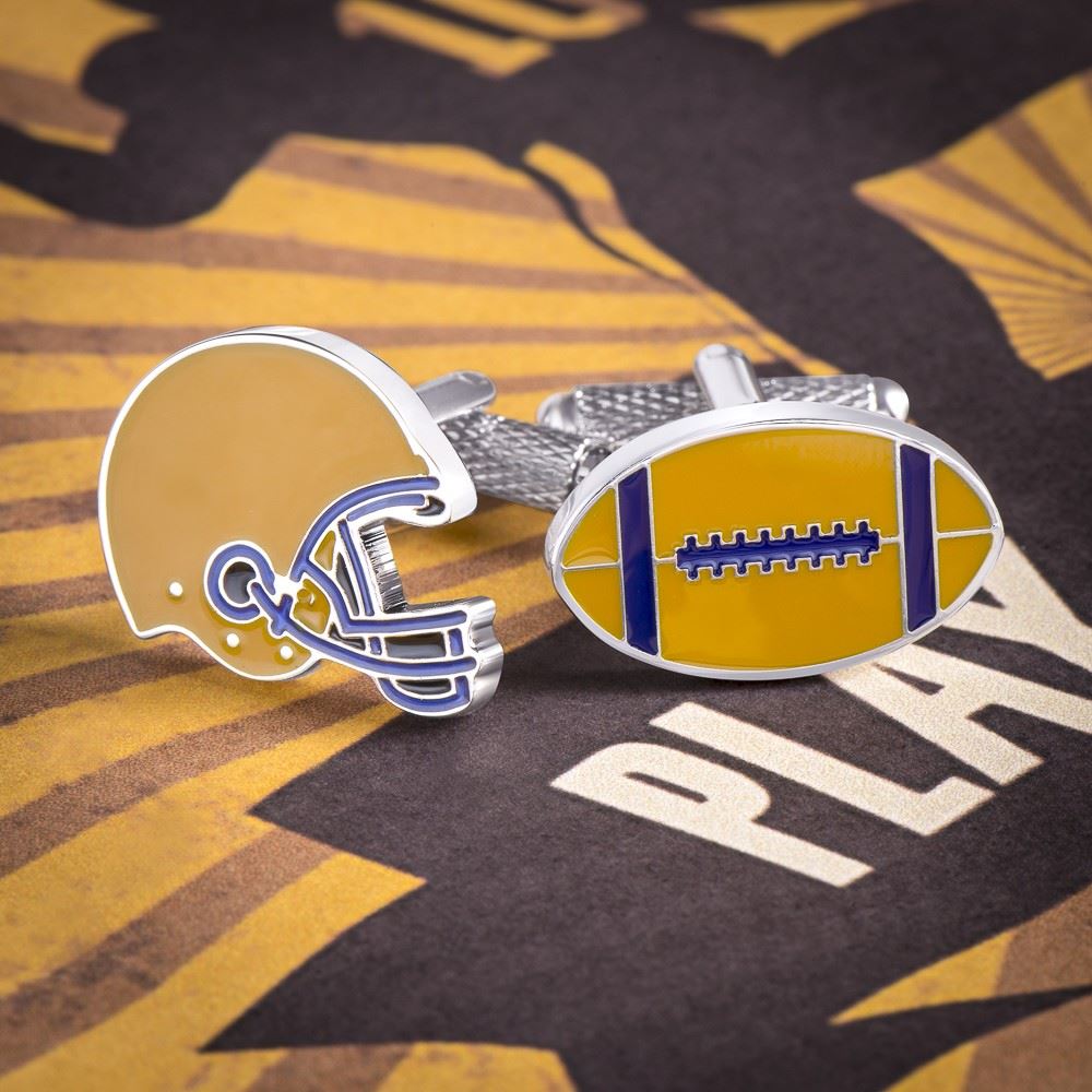 American Football Helmet & Ball Cufflinks – The Cufflink Store