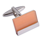 Orange Rectangle Fashion Cufflinks