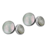 Sterling Silver Mother of Pearl Double Sided Cufflinks